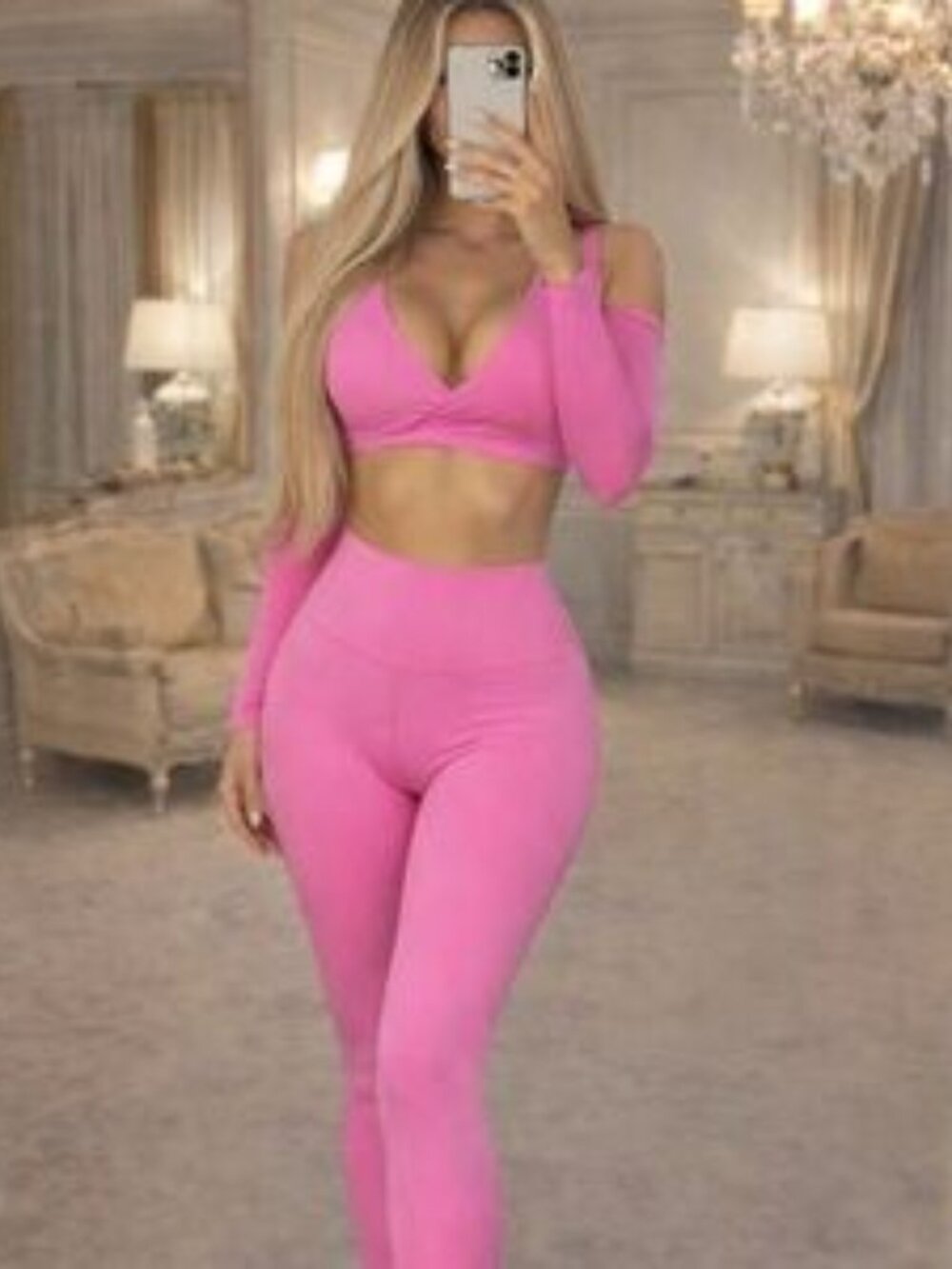 Hollywood Pink Cutout Activewear legging
